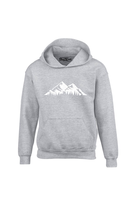 Men's Mountains Scenery Nature Wildlife Hooded Sweatshirt Hoodie XXX-Large Sports Grey