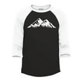 thumbnail image 1 of Shop4Ever Men's Mountains Scenery Nature Wildlife Raglan Baseball Shirt X-Large Black/White, 1 of 4