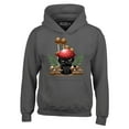 thumbnail image 1 of Shop4Ever Men's Mushroom Cat Cottagecore Hooded Sweatshirt Hoodie Medium Charcoal, 1 of 5