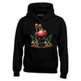 thumbnail image 1 of Shop4Ever Men's Mushroom Cat Cottagecore Hooded Sweatshirt Hoodie Small Black, 1 of 5