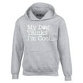 thumbnail image 1 of Shop4Ever Men's My Dog Thinks I'm Cool Hooded Sweatshirt Hoodie Medium Sports Grey, 1 of 5
