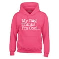 thumbnail image 1 of Shop4Ever Men's My Dog Thinks I'm Cool Hooded Sweatshirt Hoodie XX-Large Heliconia Pink, 1 of 5