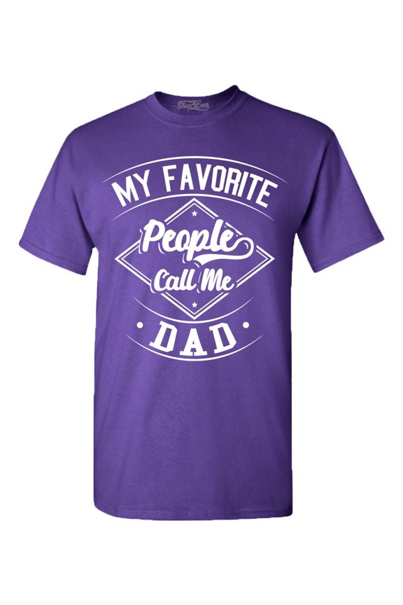 Men's My Favorite People Call Me Dad Graphic T-shirt Large Purple