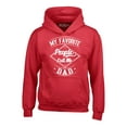 thumbnail image 1 of Shop4Ever Men's My Favorite People Call Me Dad Hooded Sweatshirt Hoodie Large Red, 1 of 5