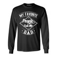 thumbnail image 1 of Shop4Ever Men's My Favorite People Call Me Dad Long Sleeve Shirt Medium Black, 1 of 5