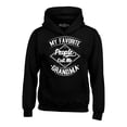 thumbnail image 1 of Shop4Ever Men's My Favorite People Call Me Grandma Hooded Sweatshirt Hoodie Small Black, 1 of 5
