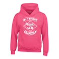 thumbnail image 1 of Shop4Ever Men's My Favorite People Call Me Grandma Hooded Sweatshirt Hoodie Small Heliconia Pink, 1 of 5