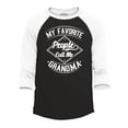 thumbnail image 1 of Shop4Ever Men's My Favorite People Call Me Grandma Raglan Baseball Shirt Small Black/White, 1 of 4