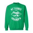 thumbnail image 1 of Shop4Ever Men's My Favorite People Call Me Grandpa Crewneck Sweatshirt Medium Irish Green, 1 of 5