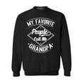 thumbnail image 1 of Shop4Ever Men's My Favorite People Call Me Grandpa Crewneck Sweatshirt XX-Large Black, 1 of 5