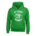 thumbnail image 1 of Shop4Ever Men's My Favorite People Call Me Grandpa Hooded Sweatshirt Hoodie XX-Large Irish Green, 1 of 5