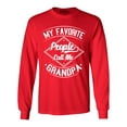 thumbnail image 1 of Shop4Ever Men's My Favorite People Call Me Grandpa Long Sleeve Shirt Small Red, 1 of 5