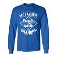 thumbnail image 1 of Shop4Ever Men's My Favorite People Call Me Grandpa Long Sleeve Shirt X-Large Royal Blue, 1 of 5
