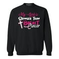 thumbnail image 1 of Shop4Ever Men's My God is Stronger Than Breast Cancer Crewneck Sweatshirt Medium Black, 1 of 5