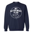 thumbnail image 1 of Shop4Ever Men's My Retirement Plan Fishing Crewneck Sweatshirt Small Navy, 1 of 5