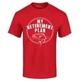 thumbnail image 1 of Shop4Ever Men's My Retirement Plan Fishing Graphic T-shirt X-Large Red, 1 of 5