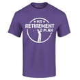 thumbnail image 1 of Shop4Ever Men's My Retirement Plan Golfing Graphic T-shirt Small Purple, 1 of 5