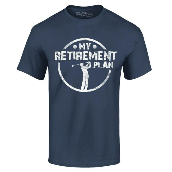 Shop4Ever Men's My Retirement Plan Golfing Graphic T-shirt XX-Large Navy