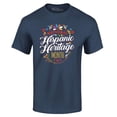 thumbnail image 1 of Shop4Ever Men's National Hispanic Heritage Month Graphic T-shirt X-Large Navy, 1 of 5