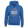 thumbnail image 1 of Shop4Ever Men's National Hispanic Heritage Month Hooded Sweatshirt Hoodie XX-Large Royal Blue, 1 of 5