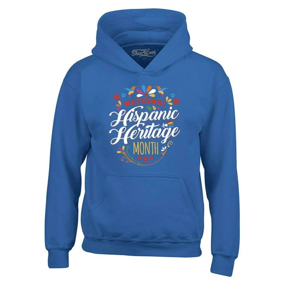 Shop4Ever Men's National Hispanic Heritage Month Hooded Sweatshirt Hoodie XX-Large Royal Blue