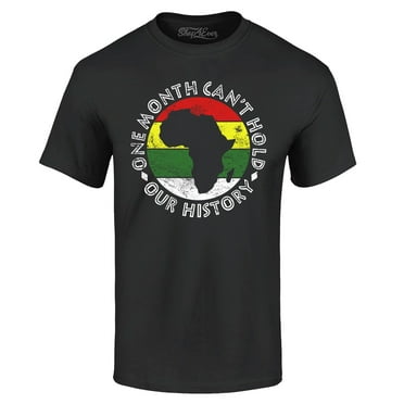 Shop4Ever Men's One Month Can't Hold Our History Graphic T-shirt Small Black