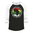 thumbnail image 1 of Shop4Ever Men's One Month Can't Hold Our History Raglan Baseball Shirt Large Black/White, 1 of 4
