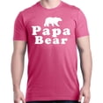 thumbnail image 1 of Shop4Ever Men's Papa Bear Father's Day Gift for Dad Graphic T-shirt Large Azalea Pink, 1 of 5