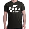 thumbnail image 1 of Shop4Ever Men's Papa Bear Father's Day Gift for Dad Graphic T-shirt Large Black, 1 of 5