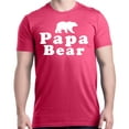 thumbnail image 1 of Shop4Ever Men's Papa Bear Father's Day Gift for Dad Graphic T-shirt Large Heliconia Pink, 1 of 5