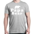 thumbnail image 1 of Shop4Ever Men's Papa Bear Father's Day Gift for Dad Graphic T-shirt XXX-Large Sports Grey, 1 of 5