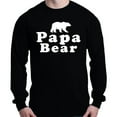 thumbnail image 1 of Shop4Ever Men's Papa Bear Father's Day Gift for Dad Long Sleeve Shirt Small Black, 1 of 5