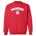 thumbnail image 1 of Shop4Ever Men's Pawdre Paw Print Dog Dad Father Crewneck Sweatshirt X-Large Red, 1 of 5