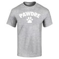 thumbnail image 1 of Shop4Ever Men's Pawdre Paw Print Dog Dad Father Graphic T-shirt X-Large Sports Grey, 1 of 5
