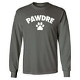 thumbnail image 1 of Shop4Ever Men's Pawdre Paw Print Dog Dad Father Long Sleeve Shirt Large Charcoal, 1 of 5
