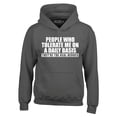 thumbnail image 1 of Shop4Ever Men's People Who Tolerate Me On A Daily Basis Real Heroes Hooded Sweatshirt Hoodie XXX-Large Charcoal, 1 of 5