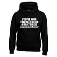 thumbnail image 1 of Shop4Ever Men's People Who Tolerate Me On A Daily Basis Real Heroes Hooded Sweatshirt Hoodie XXXXX-Large Black, 1 of 5