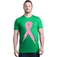 thumbnail image 1 of Shop4Ever Men's Pink Breast Cancer Ribbon Awareness Support Graphic T-shirt XXX-Large Irish Green, 1 of 5