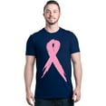 thumbnail image 1 of Shop4Ever Men's Pink Breast Cancer Ribbon Awareness Support Graphic T-shirt XXXXX-Large Navy, 1 of 5