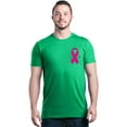 thumbnail image 1 of Shop4Ever Men's Pink Breast Cancer Ribbon Pin Breast Cancer Graphic T-shirt X-Large Irish Green, 1 of 5