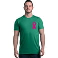 thumbnail image 1 of Shop4Ever Men's Pink Breast Cancer Ribbon Pin Breast Cancer Graphic T-shirt XXX-Large Kelly, 1 of 5