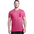 thumbnail image 1 of Shop4Ever Men's Pink Breast Cancer Ribbon Pin Breast Cancer Graphic T-shirt XXXXX-Large Azalea Pink, 1 of 5