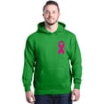 thumbnail image 1 of Shop4Ever Men's Pink Breast Cancer Ribbon Pin Breast Cancer Hooded Sweatshirt Hoodie Large Irish Green, 1 of 5