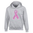 thumbnail image 1 of Shop4Ever Men's Pink Butterfly Ribbon Breast Cancer Awareness Hooded Sweatshirt Hoodie X-Large Sports Grey, 1 of 5