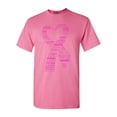 thumbnail image 1 of Shop4Ever Men's Pink Ribbon Heart Montage Word Cloud Breast Cancer Graphic T-shirt Small Azalea Pink, 1 of 5