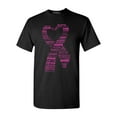 thumbnail image 1 of Shop4Ever Men's Pink Ribbon Heart Montage Word Cloud Breast Cancer Graphic T-shirt XXX-Large Black, 1 of 5