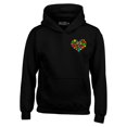 thumbnail image 1 of Shop4Ever Men's Pocket Size Puzzle Heart Autism Awareness Support Hooded Sweatshirt Hoodie Medium Black, 1 of 5
