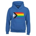 thumbnail image 1 of Shop4Ever Men's Progress Pride Flag Inclusive Rainbow Gay LGBTQ Hooded Sweatshirt Hoodie Large Royal Blue, 1 of 5