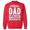 thumbnail image 1 of Shop4Ever Men's Proud Dad of a 2026 Graduate Crewneck Sweatshirt Medium Red, 1 of 5
