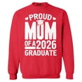 thumbnail image 1 of Shop4Ever Men's Proud Mom of a 2026 Graduate Crewneck Sweatshirt XXX-Large Red, 1 of 5